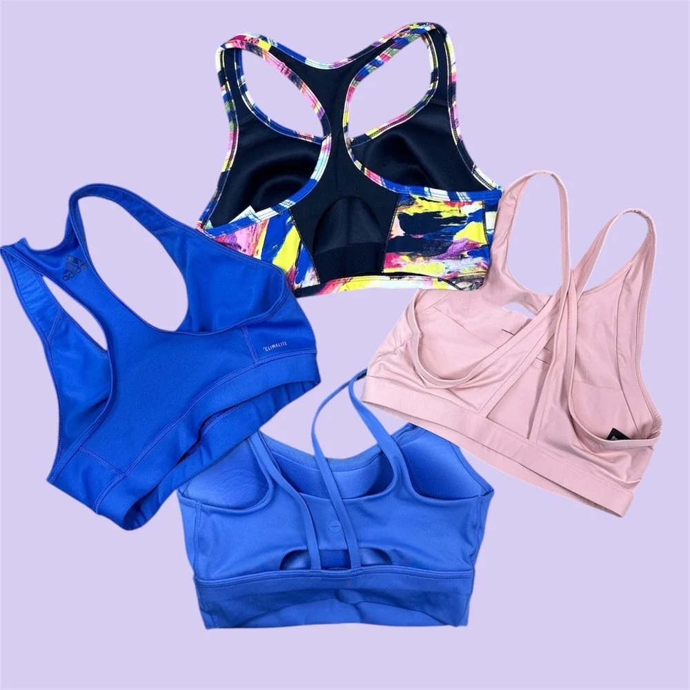 Lot of‎ 4 Sports Bras Adidas Pink Victoria Secret Avia Athleisure Workout Size S